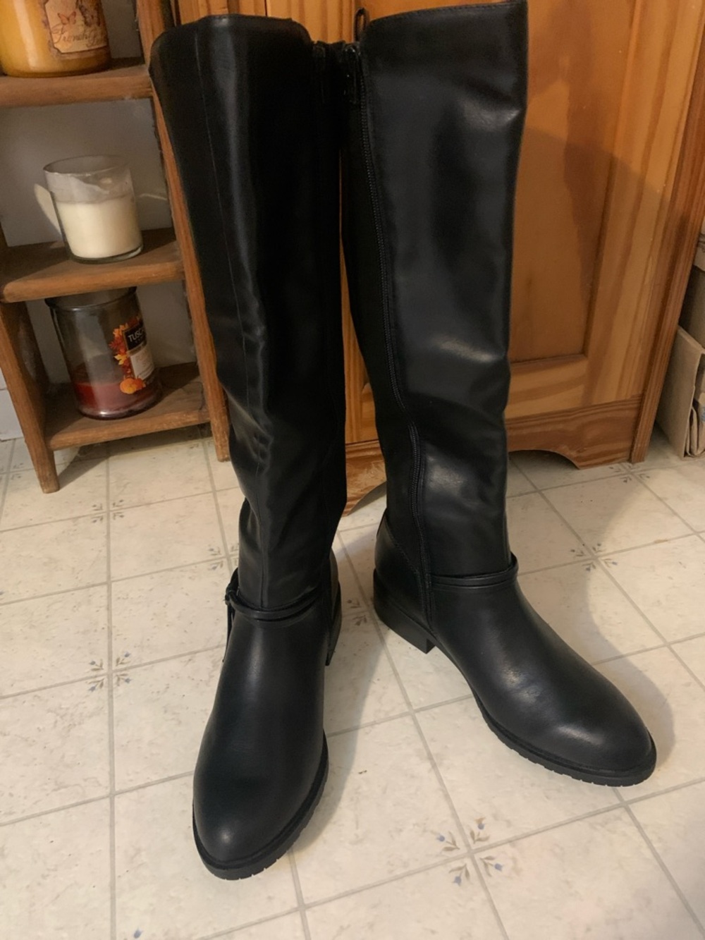 Style & Co.Classic Black Knee-High Verrlee  Women’s Riding Boots NWOT